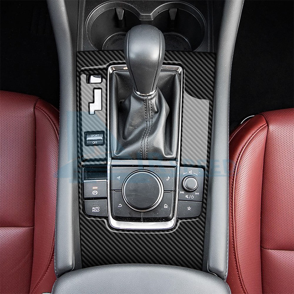 For Mazda 3 Axela 2019-2025 Carbon Fiber Center Console Gear Shift Panel Sticker