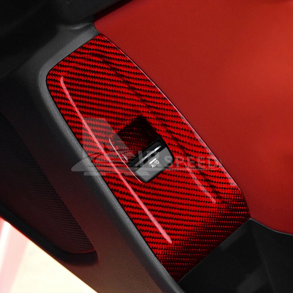 Red Window Control Button Cover HARD Carbon Fiber For Subaru BRZ GR86 2021-2023 - detail view 5