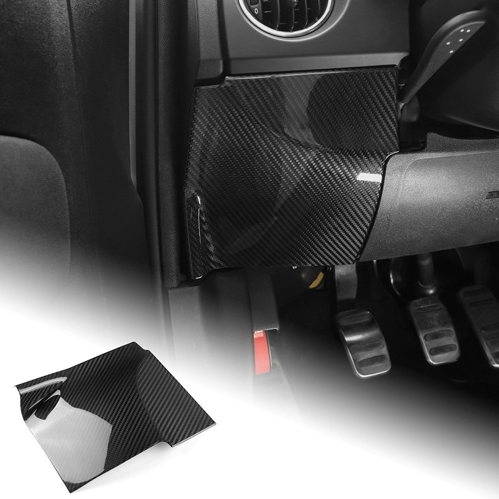 HARD Carbon Fiber Car Dashboard Left Cover for FIAT 500 Abarth 595 695 2016-2024 - product view