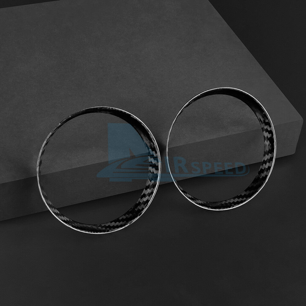 Black Hard Carbon Fiber Air Vent Outlet Cover For Mini R55 R56 R57 2007-2013 - detail view 8