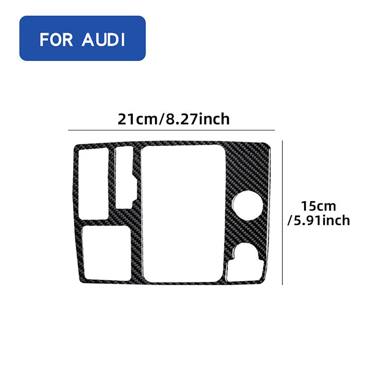 Audi A6 A7 S6 S7 12-18 Gear Shift Panel Frame Cover Trim Black Carbon Fiber LHD（U.S. Stock）