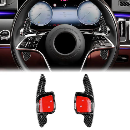 Mercedes Benz W206 W223 22-23 Steering Paddle Shift Black Dry Carbon 652 - product view