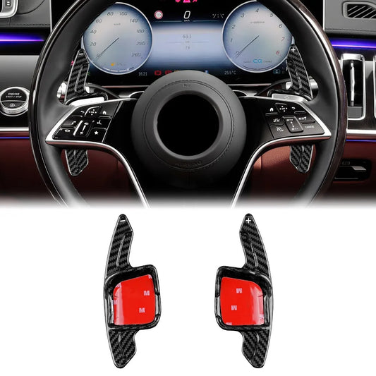 Mercedes Benz W206 W223 22-23 Steering Paddle Shift Black Dry Carbon 652 - product view
