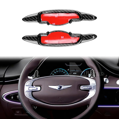 For Genesis GV70 GV80 22-23 Carbon Fiber Steering Wheel Paddle Shifter Extension