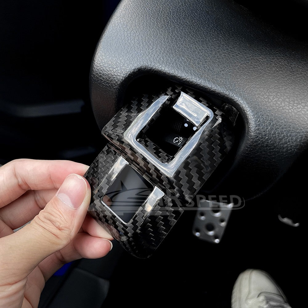 Trunk Switch Frame Cover Hard Carbon Fiber for Subaru BRZ Toyota GR86 2022-2025 - detail view 5