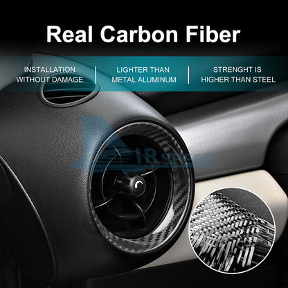 For Mini R55 R56 2007-2013 R57 2009-2010 REAL HARD Carbon Air Vent Outlet Cover - detail view 7