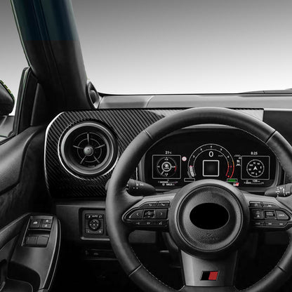 Black Carbon Fiber Driver's Air Outlet Panel Cover for Toyota GR Yaris 2025-2026 - detail view 7