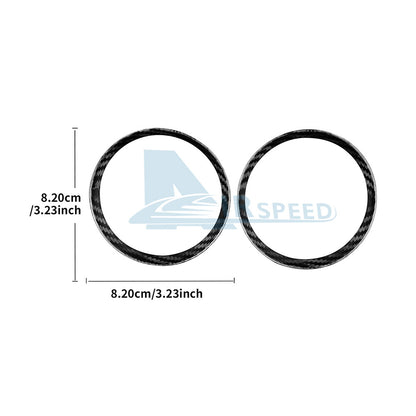Black Hard Carbon Fiber Air Vent Outlet Cover For Mini R55 R56 R57 2007-2013 - detail view 9