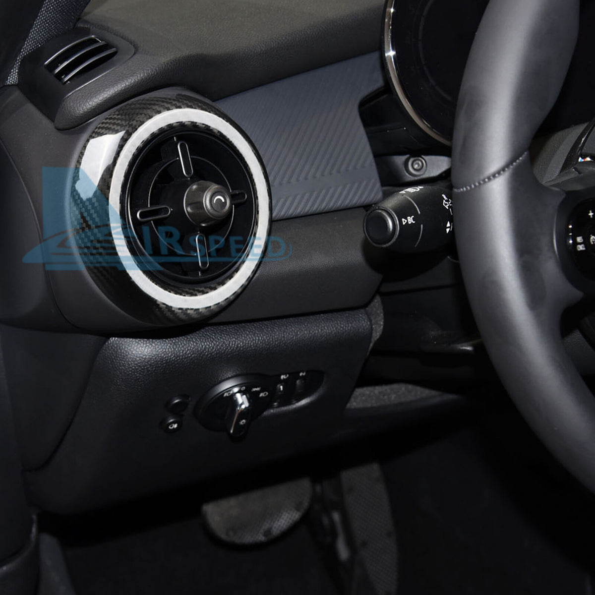 REAL HARD Carbon Fiber Air Outlet Vent Frame Cover For Mini F55 F56 F57 2014-21 - detail view 6