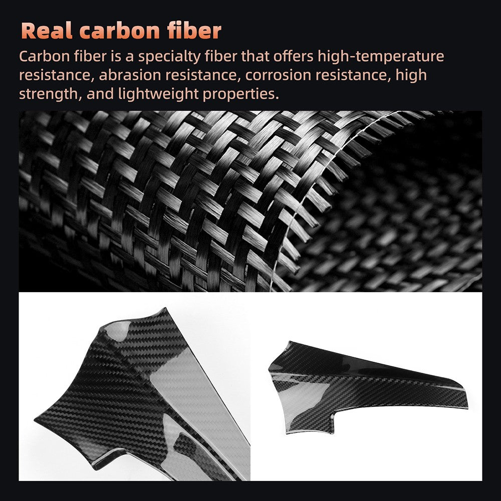 Carbon Fiber Car Dashboard Lower Right Cover for FIAT 500 Abarth 595 2016-2024 - detail view 4