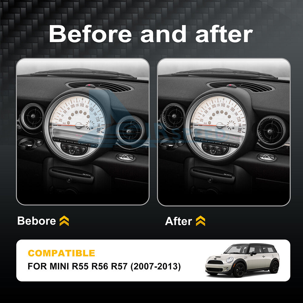Black Hard Carbon Fiber Air Vent Outlet Cover For Mini R55 R56 R57 2007-2013 - detail view 7