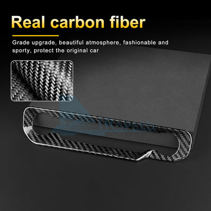 Real Hard Carbon Fiber Warning Light Switch Cover Trim For Ford Mustang 2024-UP - detail view 4