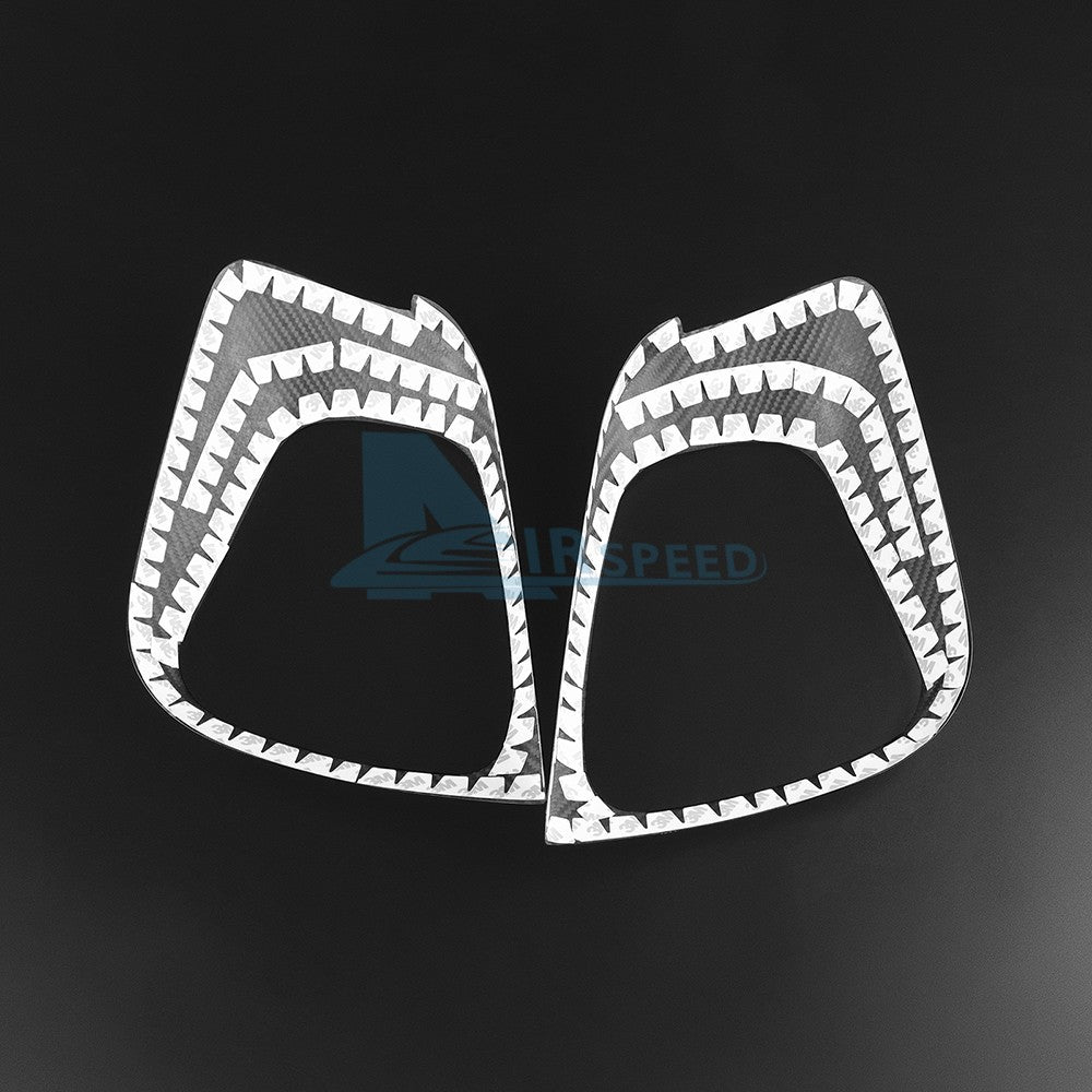 Real Hard Carbon Fiber Rear Tail Light Frame Cover For Fiat 500 Abarth 595 17-23 - detail view 10