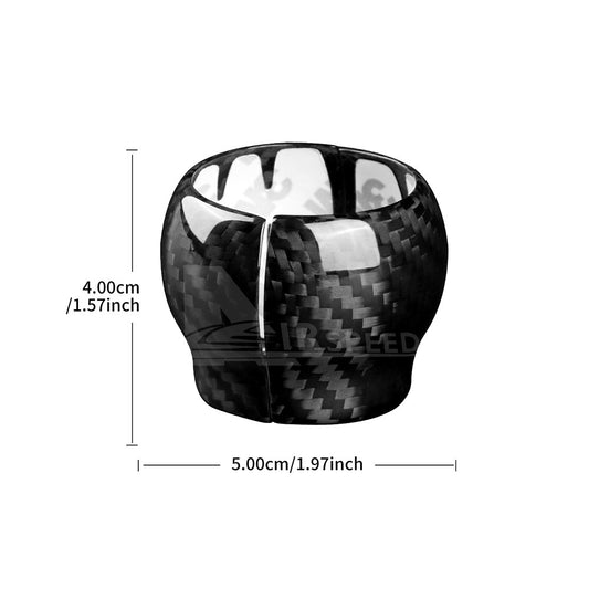 Car Gear Shift Head Cover Hard Carbon Fiber for Subaru BRZ Toyota GR86 2022-2025 - detail view