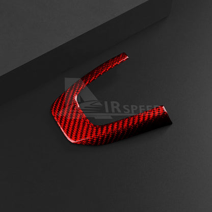 REAL HARD Carbon Fiber Steering Wheel Cover RED For Fiat 500 Abarth 595 2012-2015