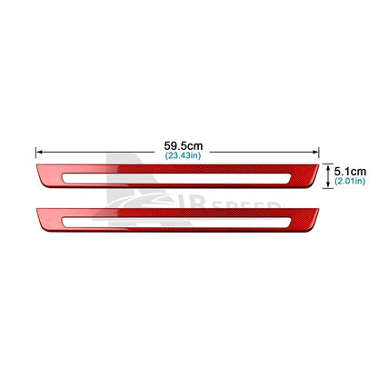 Door Sills Anti-Scratch Fit For Subaru BRZ GR86 2021-2023 REAL HARD Carbon Fiber - detail view