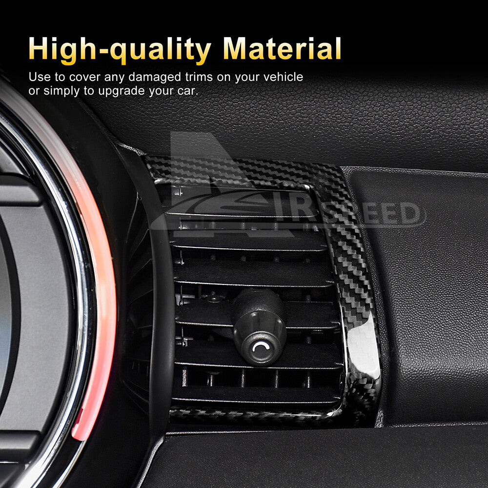 Black Center Air Outlet Vent REAL HARD Carbon Fiber For Mini F55 F56 F57 14-2021 - detail view 6