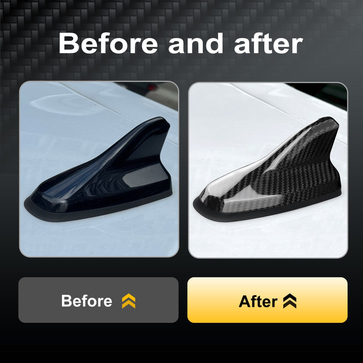 Car Antenna Cover Trim Carbon Fiber for SEAT Leon Cupra Leon Formentor 2020-2026 - detail view 4