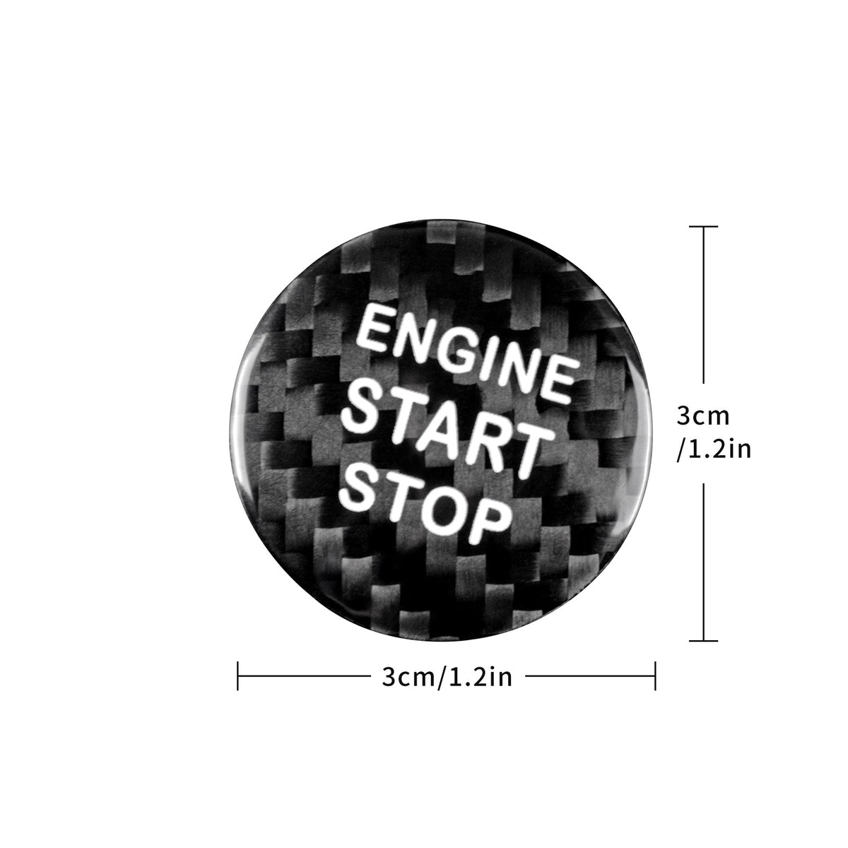 For Lexus IS ES GS NX RX LX RC RC F Carbon Fiber Engine Start Button Sticker - detail view 3