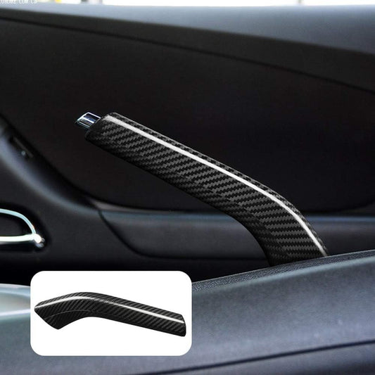 Car Center Handbrake Handle Cover Carbon Fiber For Chevrolet Camaro 2010-2015