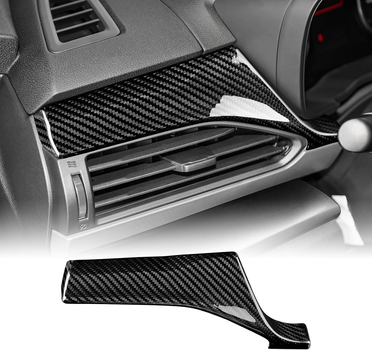 Black Hard Carbon Hazard Warning Button Trim For Subaru WRX 2022-2023 - detail view 16