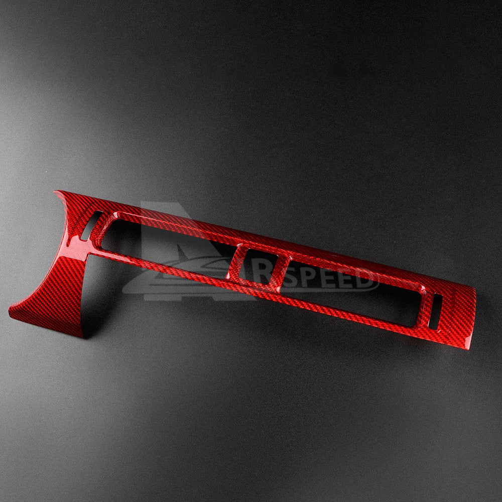 RED HARD Carbon Fiber Center Air Vent Outlet Cover For Toyota GR86 BRZ 2021-2025 - detail view 8