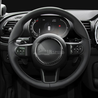 For Mini Cooper F-Series Steering Wheel Hub Center Ring Black Hard Carbon Fiber - detail view 6
