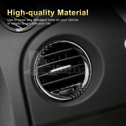 Car Center Side Air Outlet Frame Cover Black Carbon Fiber for FIAT 500 2008-2015 - detail view 6