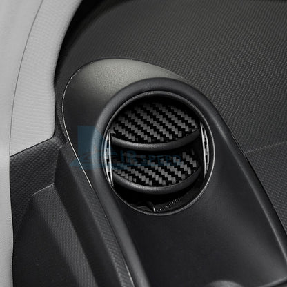 For Toyota Yaris 2006-2011 Dashboard Side Air Vent Outlet Stickers Carbon Fiber（U.S. Stock）