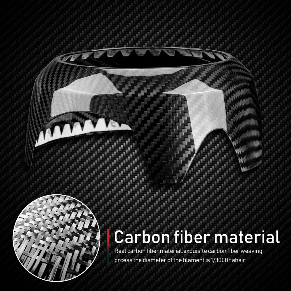 REAL HARD Carbon Fiber Black Steering Wheel Cover For Mini F54 F55 F56 F57 F60 - detail view 5