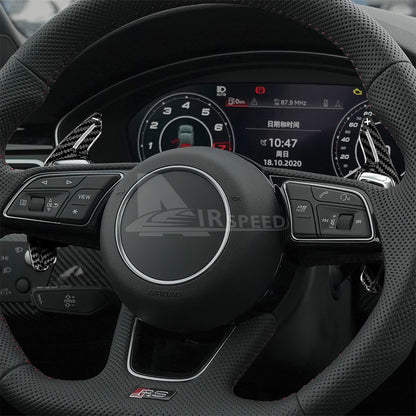 Carbon Fiber For Audi RS RS3 RS4 RS5 R8 TT 2017-22 Steering Wheel Paddle Shifter - detail view 6