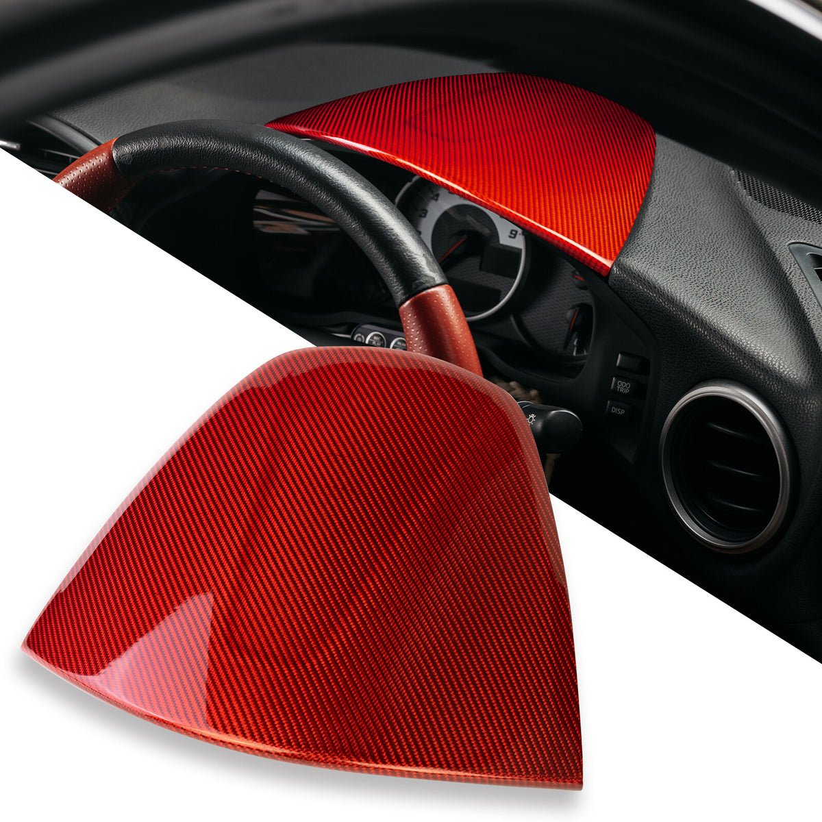 REAL HARD Carbon Fiber Red Dashboard Cover For Subaru BRZ Toyota GR86 12-20 - product view
