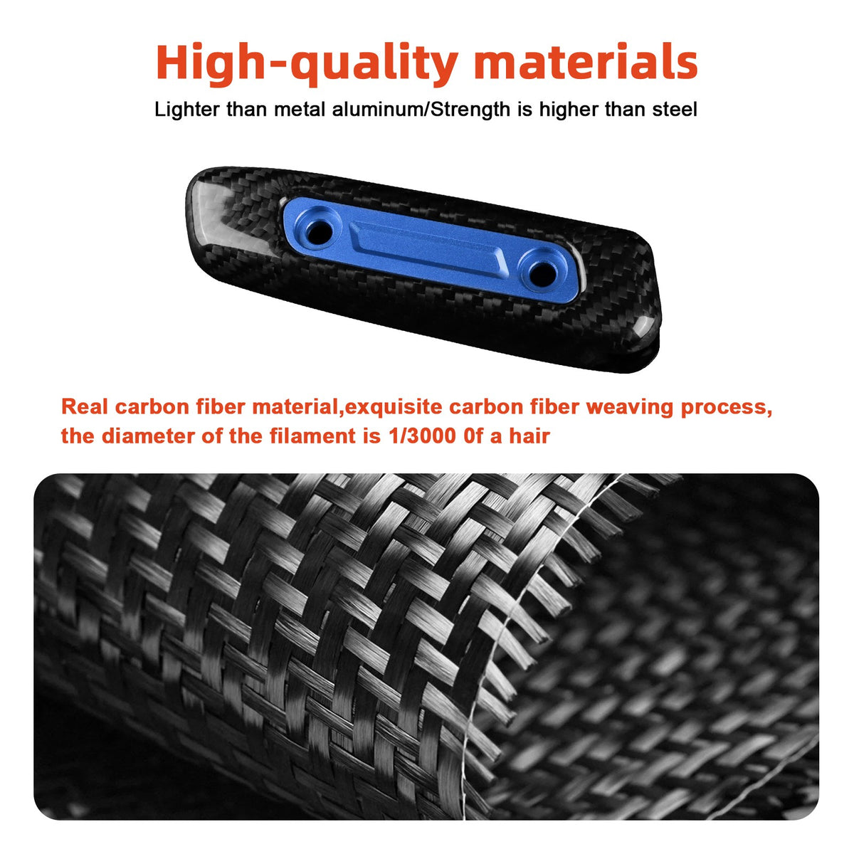 Blue Hard Carbon Fiber Handbrake Interior Sticker for 2024-2025 Ford Mustang - detail view 7