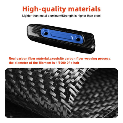 Blue Hard Carbon Fiber Handbrake Interior Sticker for 2024-2025 Ford Mustang - detail view 7