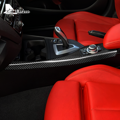 For BMW F20/F21/F22 10-19 Center Console Panel Cover Sticker Real Carbon Fiber - detail view 5