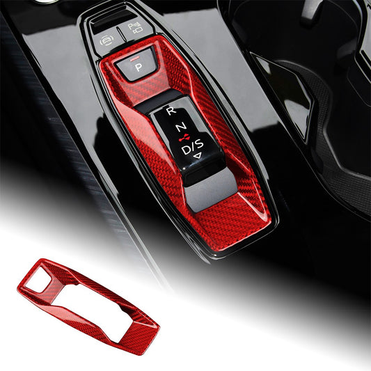 For Audi A3 2025-UP Automatic Gear Shift Button Inner Frame Cover Carbon Fiber - product view