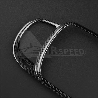 Center Screen Frame Cover For FIAT 500 Abarth 595 695 2016-2024 Carbon Fiber - detail view 10