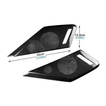 Door Sound Speaker Cover For Corvette C8 2020-2023 BLACK REAL HARD Carbon Fiber