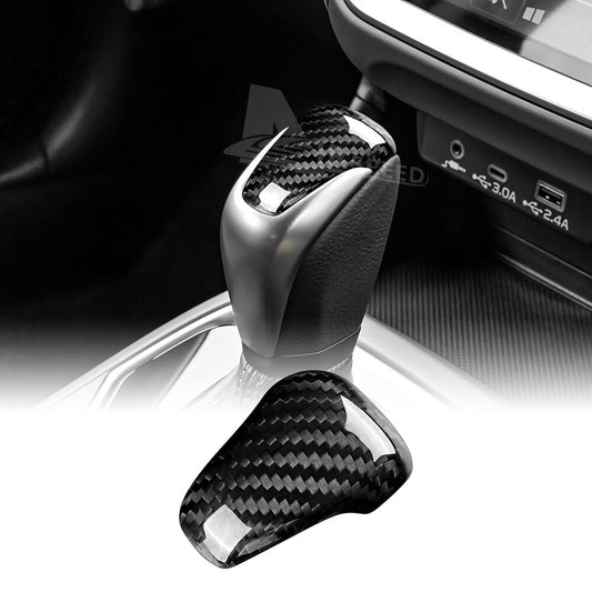 Center Gear Shift Knob Cover Black Carbon Fiber For Subaru Crosstrek 2023-2024 - product view