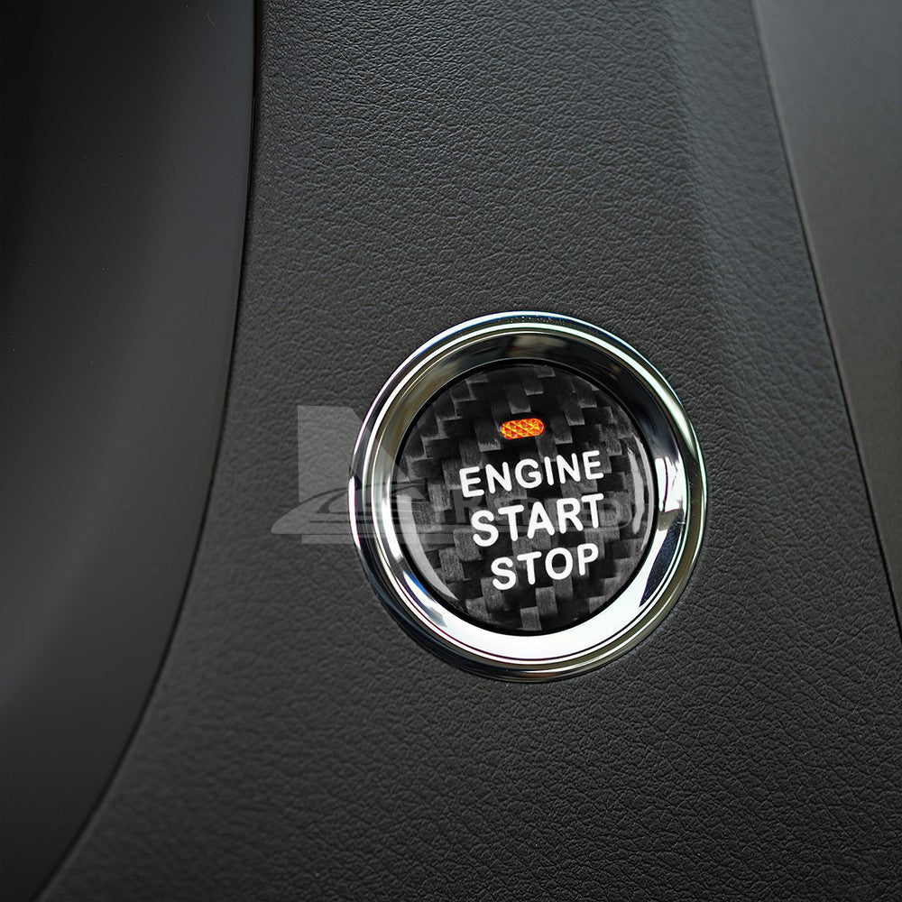 For Lexus ES Toyota RAV4 Car Engine Start Button Sticker Black Red Carbon Fiber - detail view 8