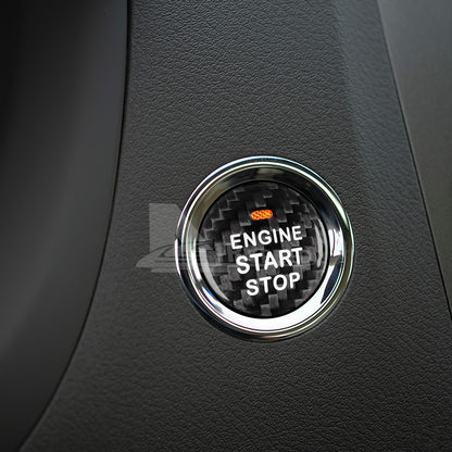 For Lexus ES Toyota RAV4 Car Engine Start Button Sticker Black Red Carbon Fiber - detail view 8