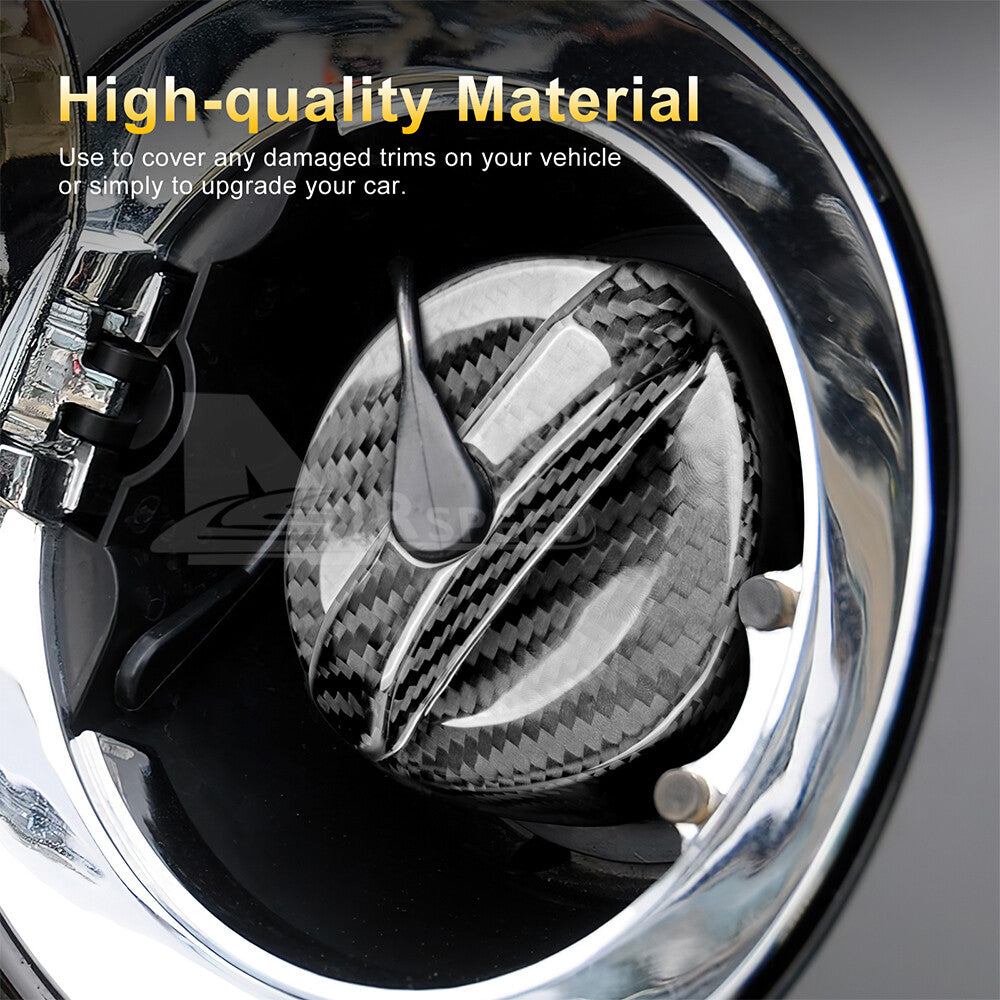 REAL Carbon Fiber Fuel Gas Tank Filler Cap Cover For Dodge Dart Durango Caliber - detail view 4