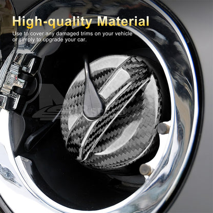 REAL Carbon Fiber Fuel Gas Tank Filler Cap Cover For Dodge Dart Durango Caliber - detail view 4