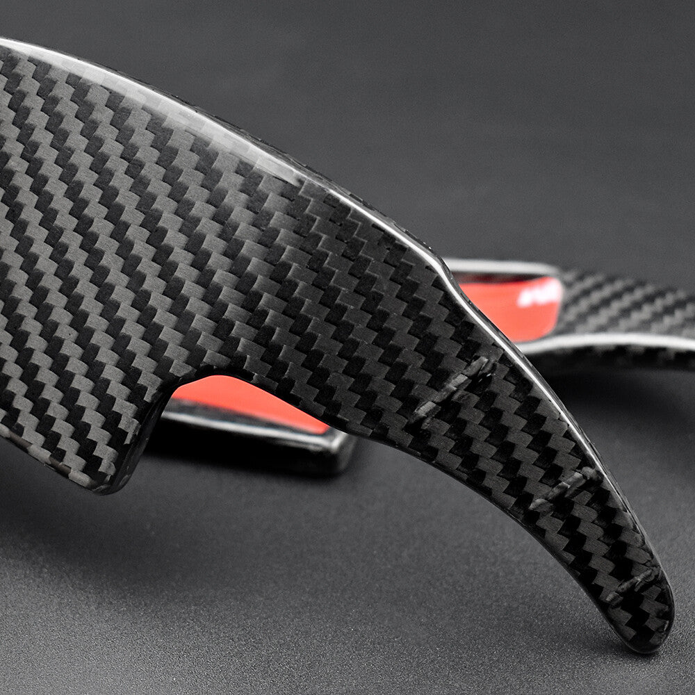 Real Carbon Fiber For Mustang 2015-2023 Steering Wheel Paddle Shifter Extension - detail view 6