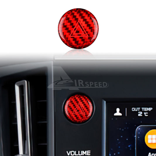 For Subaru WRX 2022-2023 Caution Light Button Panel Cover HARD Carbon Fiber RED - product view