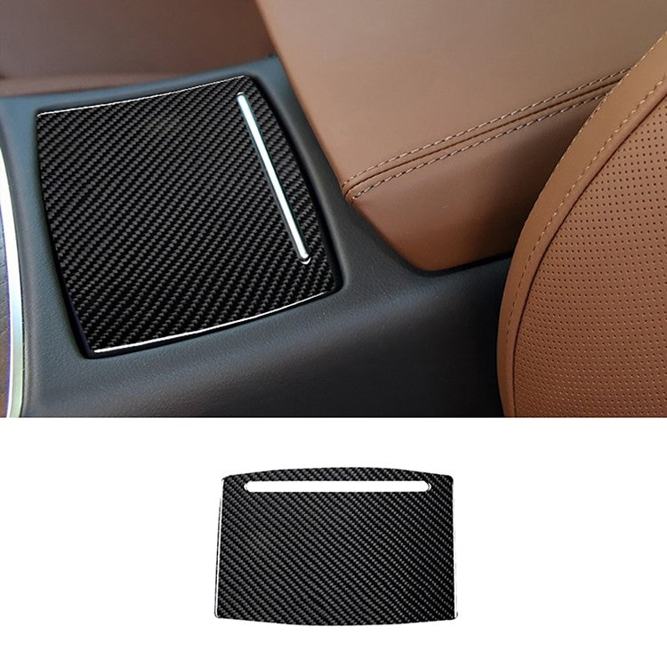 For Audi A6 A7 S6 S7 12-18 Water Cup Holder Cover Plate Trim Black Carbon Fiber（U.S. Stock）