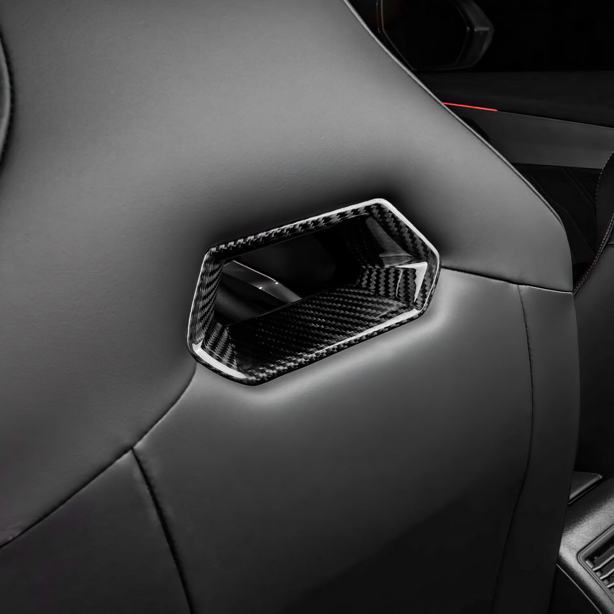 For SEAT Born Ateca Leon 21-2025 Car Seat Frame Interior Trim Cover Carbon Fiber - detail view 7