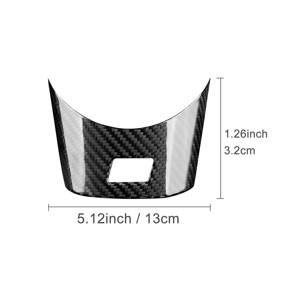 Black Carbon Fiber Car Steering Wheel Chin Cover for Toyota GR Yaris 2020-2026 - detail view