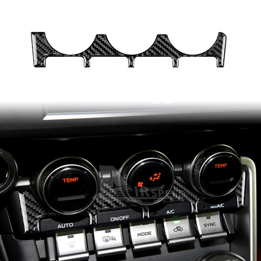 Black Carbon Fiber AC Knob Frame LHD For Subaru BRZ GR86 2021-2026（U.S. Stock）