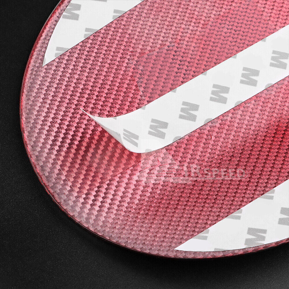 Carbon Fiber Red Fuel Tank Gas Cap Cover REAL HARD For Subaru WRX 2015-2021 - detail view 7
